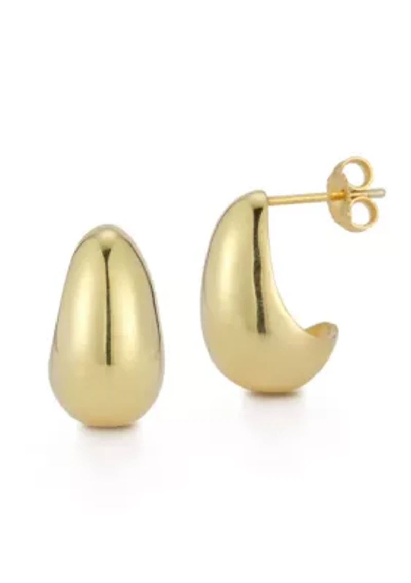 Sterling Silver Graduated Dome Earrings