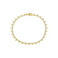 Solid Dangling Discs Cuban Link Bracelet