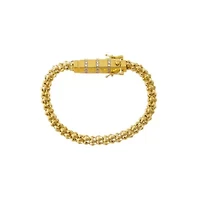 Beaded Cluster Rounded Clasp Pendant Bracelet