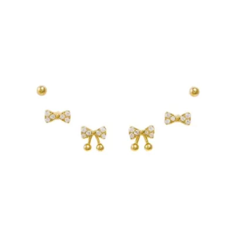 Dainty Bow Ties Stud Earring Combo Set