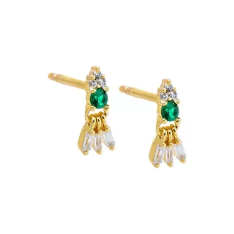 Colred CZ Shaker Baguette Stud Earring