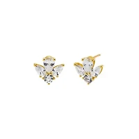 CZ Pear Cluster Stud Earring