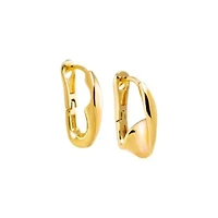 Solid Curved Loop Hoop Earring