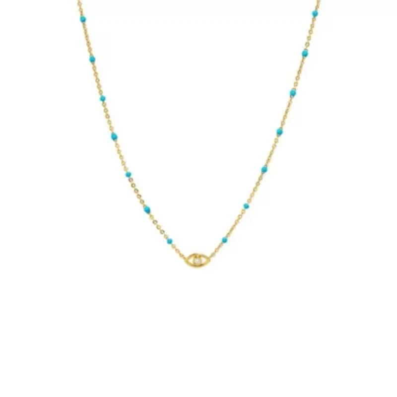 Evil Eye Turquoise Beaded Necklace