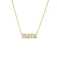 Pave Mama Pendant Necklace