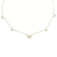 Pavé 5 Butterfly Necklace