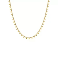 Solid Dangling Discs Cuban Link Necklace