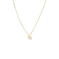 Heart CZ Chai Pendant Necklace