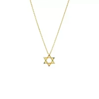 Multi Colored Star Of David Pendant Necklace