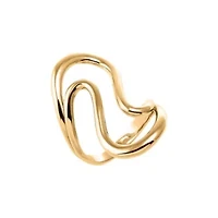 Solid Cutout Wave Statement Ring