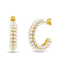 Carla Gold Hoop Earrings