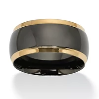 Wedding Band Black and Gold Ion-Plated Stainless Steel