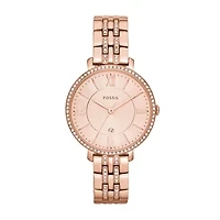 Jacqueline Three-Hand Rose Gold-Tone Stainless Steel Watch