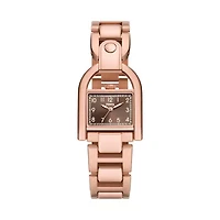 Harwell Three-Hand Rose Gold-Tone Stainless Steel Watch