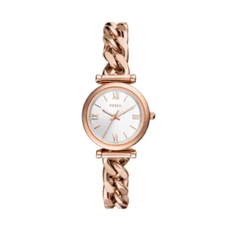 Carlie Three-Hand Rose Gold-Tone Stainless Steel Watch