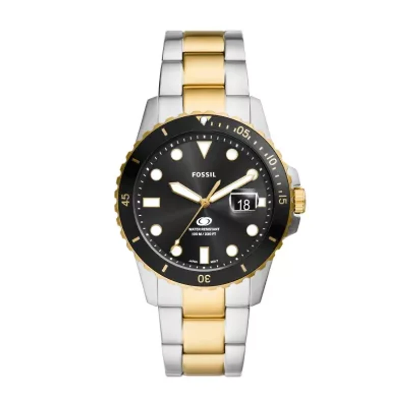 Fossil Blue Dive Three-Hand Date Two-Tone Stainless Steel Watch