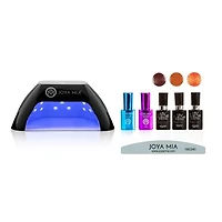 Gel Polish Starter 7-Piece Kit with LED Lamp and 3 Colors - G58, GL14, GL3