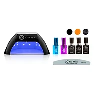 Gel Polish Starter 7-Piece Kit with LED Lamp and 3 Colors - GL18, G1, NE3