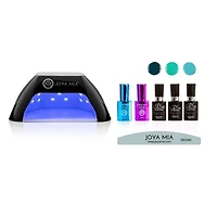 Gel Polish Starter 7-Piece Kit with LED Lamp and 3 Colors - G81, G83, G63