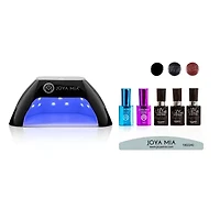 Gel Nail Polish Starter Kit 7-Piece with LED Lamp and 3 Colors -  G72, GL18, GL23