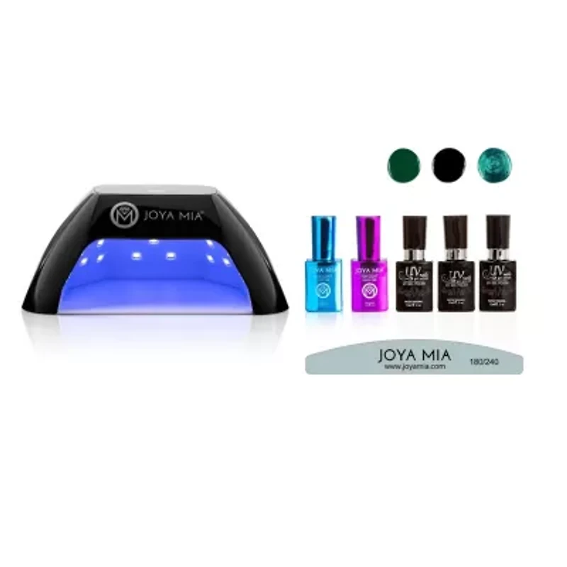 Gel Polish Starter 7-Piece Kit with LED Lamp and 3 Colors - G71, GL17, G72
