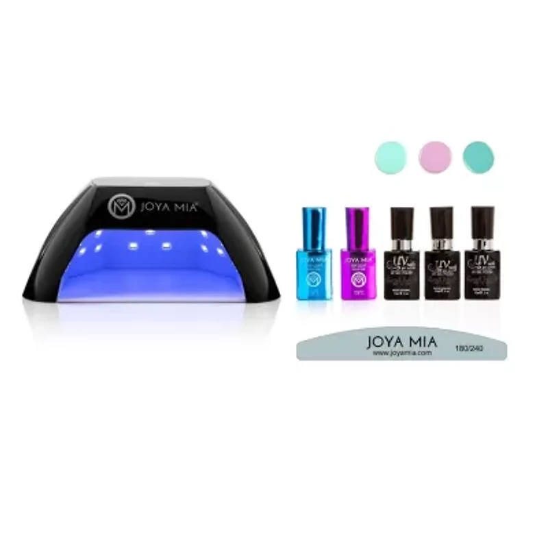 Gel Polish Starter 7-Piece Kit with LED Lamp and 3 Colors - G64, G65, G66