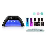 Gel Polish Starter 7-Piece Kit with LED Lamp and 3 Colors - G64, G65, G66