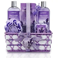 Bath And Body Gift - Honey Lavender Scent - Essential Oil Diffuser - 13pc