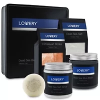 Lovery Dead Sea Bath and Body Gift Set - Luxury Bath Essentials with SheaButter - Home Spa Kit