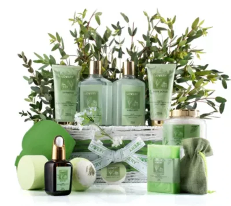 Tea Tree Bath Set - Luxury Aromatherapy Home Spa with Calming Mint Fragrance – 15 Pc