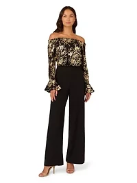 Lace And Crepe Jumpsuit