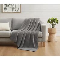 Truly Soft Cozy Knit Light Blue 50x70 Throw