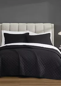 Cannon Solid Percale Grey Twin/Twin XL 2 Piece Quilt Set