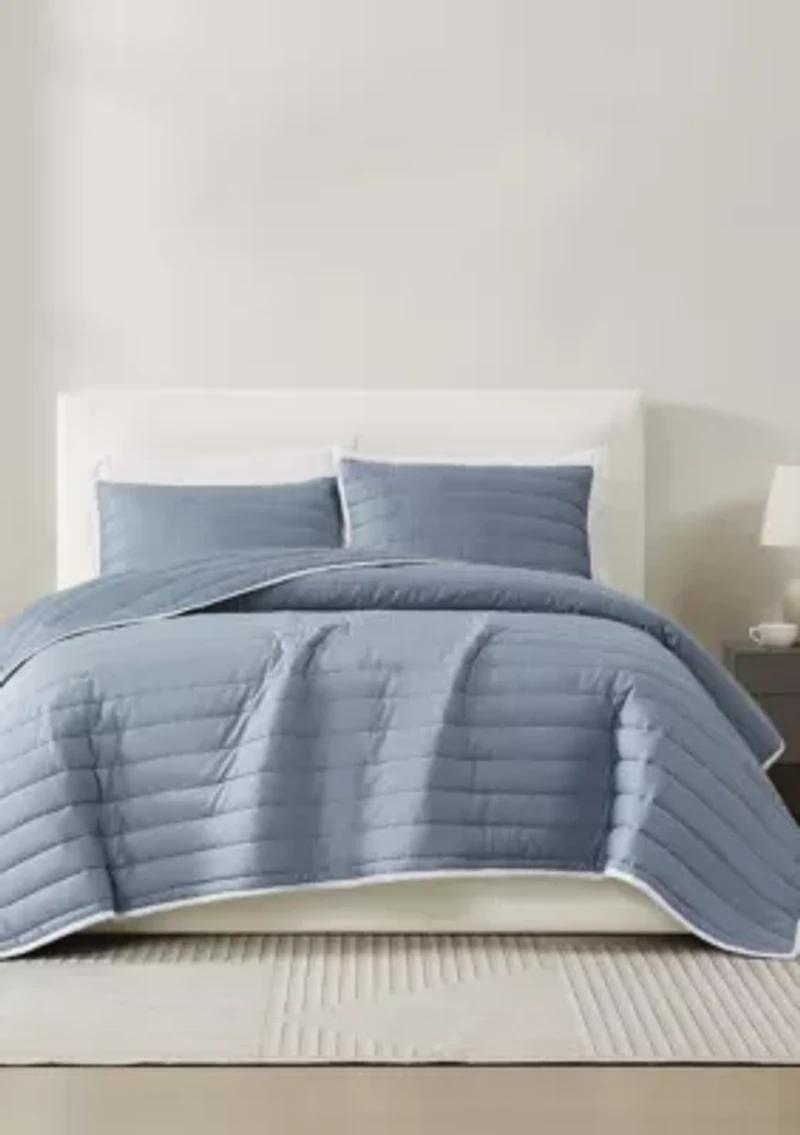 Christian Siriano NY® Cotton Sateen Blush King 3 Piece Quilt Set