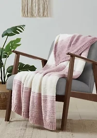 Brooklyn Loom Feathered Ombre Blue 50x70 Throw