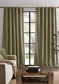 Brooklyn Loom Matte Cotton Velvet Window Drape Set