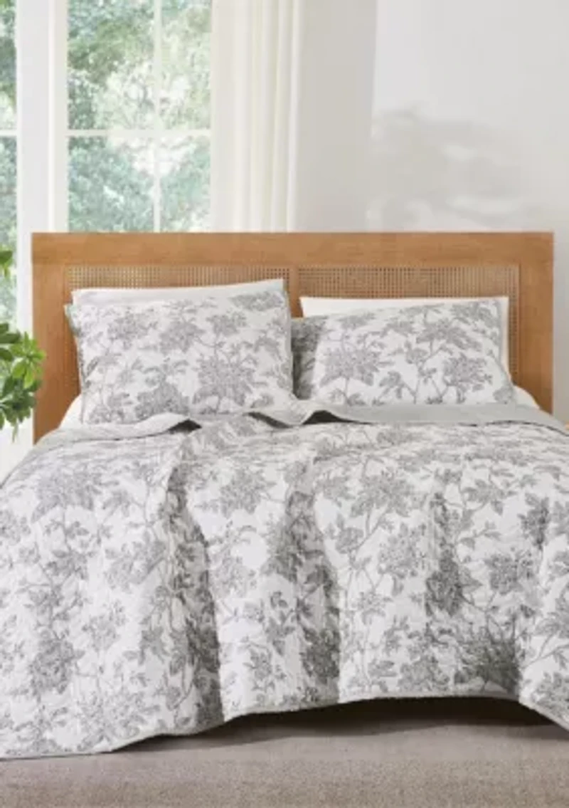Brooklyn Loom Mila Floral Quilt Set