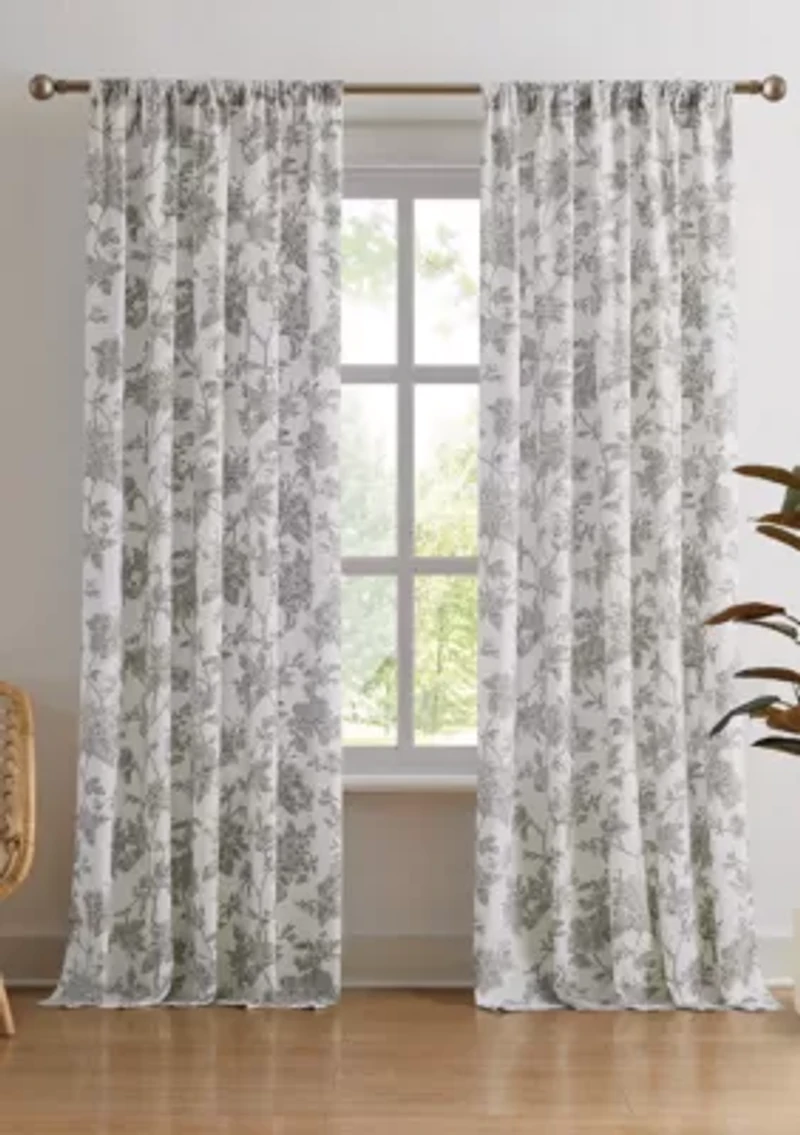 Brooklyn Loom Mila Floral Window Drapes