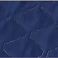 Navy Plaid Patch Quilt Set