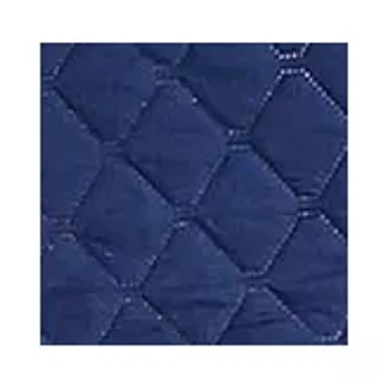 Navy Plaid Patch Quilt Set