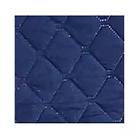 Navy Plaid Patch Quilt Set