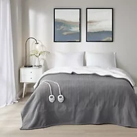 Fleece to Sherpa Heated Blanket