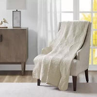 Tuscany Oversized Quilted Throw with Scalloped Edges