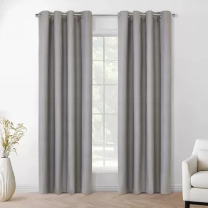 Mason Blackout Grommet Curtain Panel 52 x 95 Silver