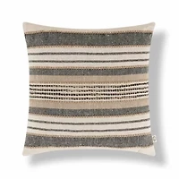 Azzo Multi-Weave Stripe 100% Cotton Decorative Pillow