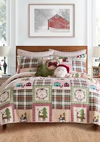 Home For Christmas Twin Quilt Set