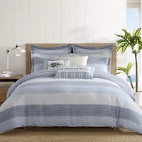 Sand Stripes Blue Twin 2pc Comforter Set