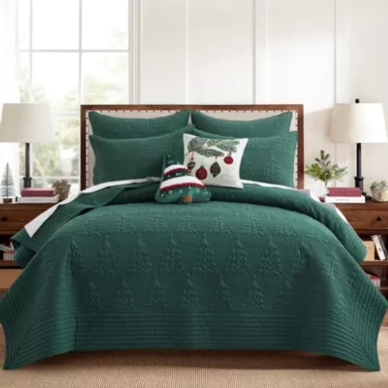 O Christmas Tree Green  Quilt Set