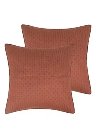 Cross Stitch Euro Sham Set of 2