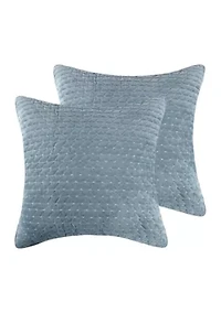 Velvet Stitch Euro Sham Set of 2